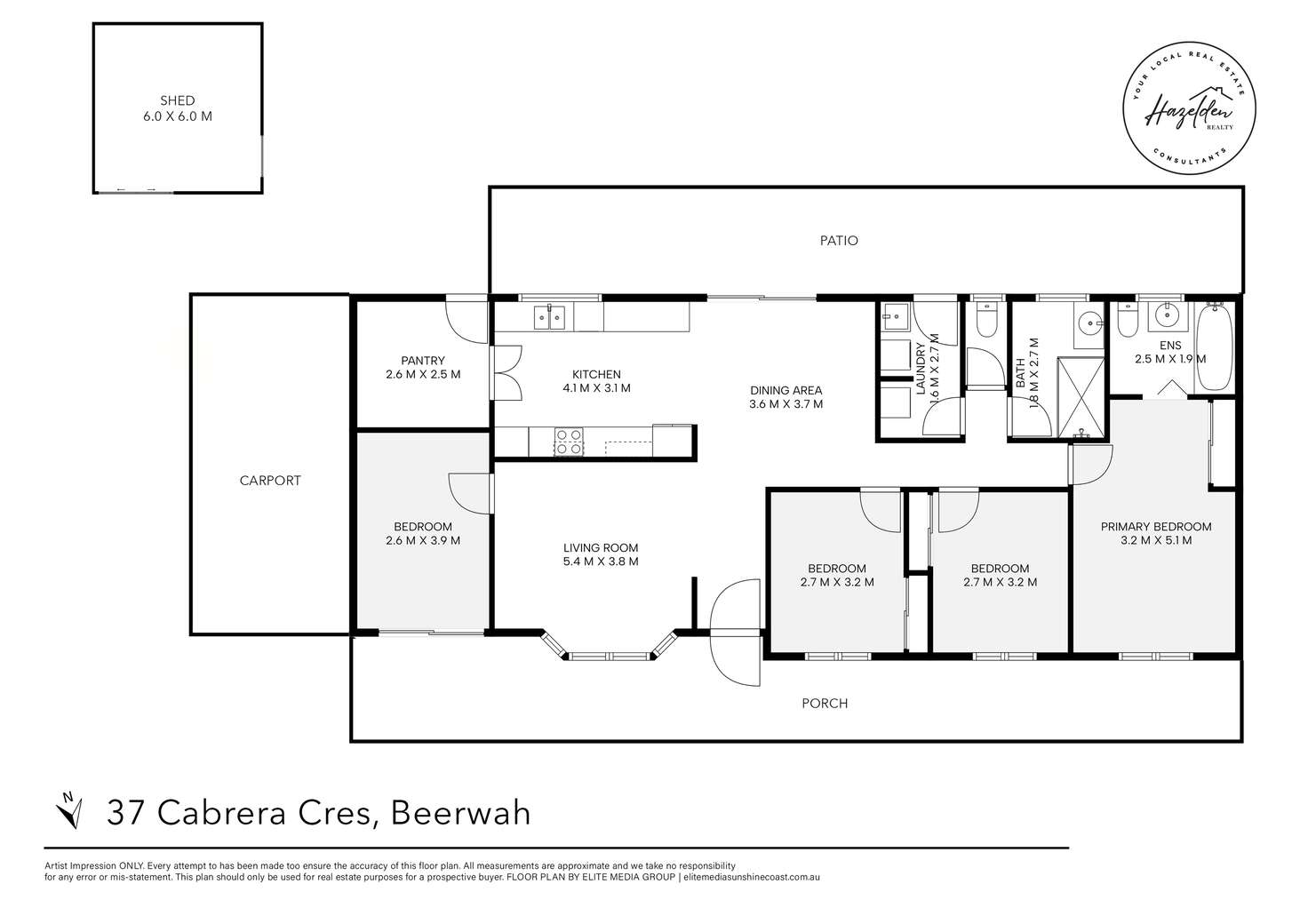 Floorplan of Homely house listing, 37 Cabrera Crescent, Beerwah QLD 4519