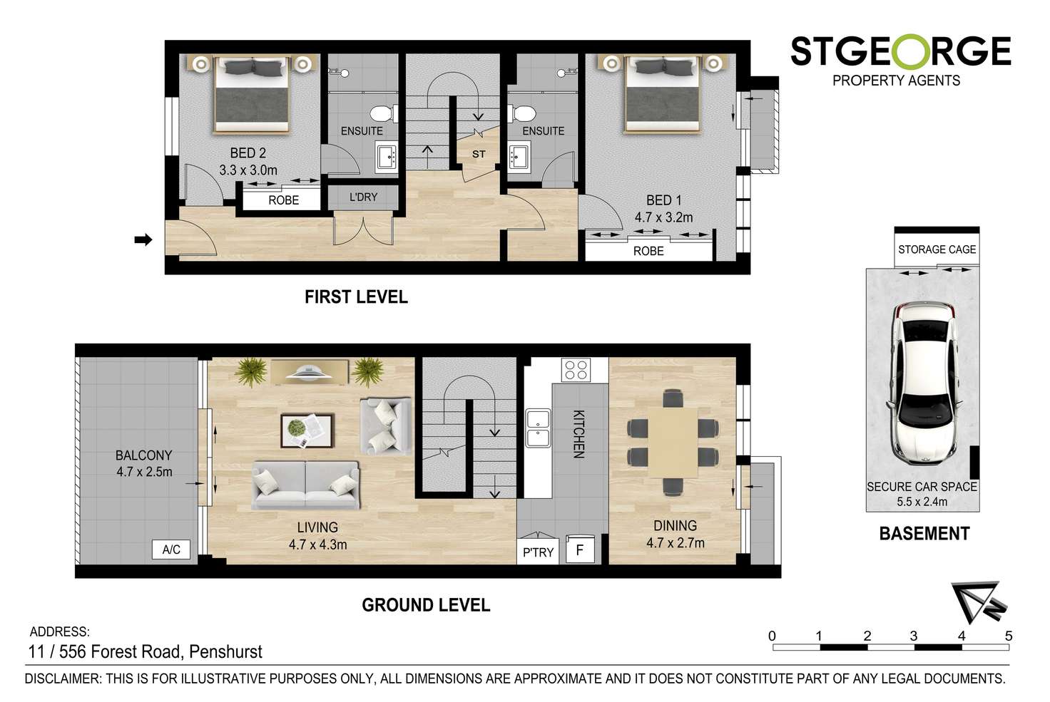 Floorplan of Homely apartment listing, 11/556 Forest Road, Penshurst NSW 2222