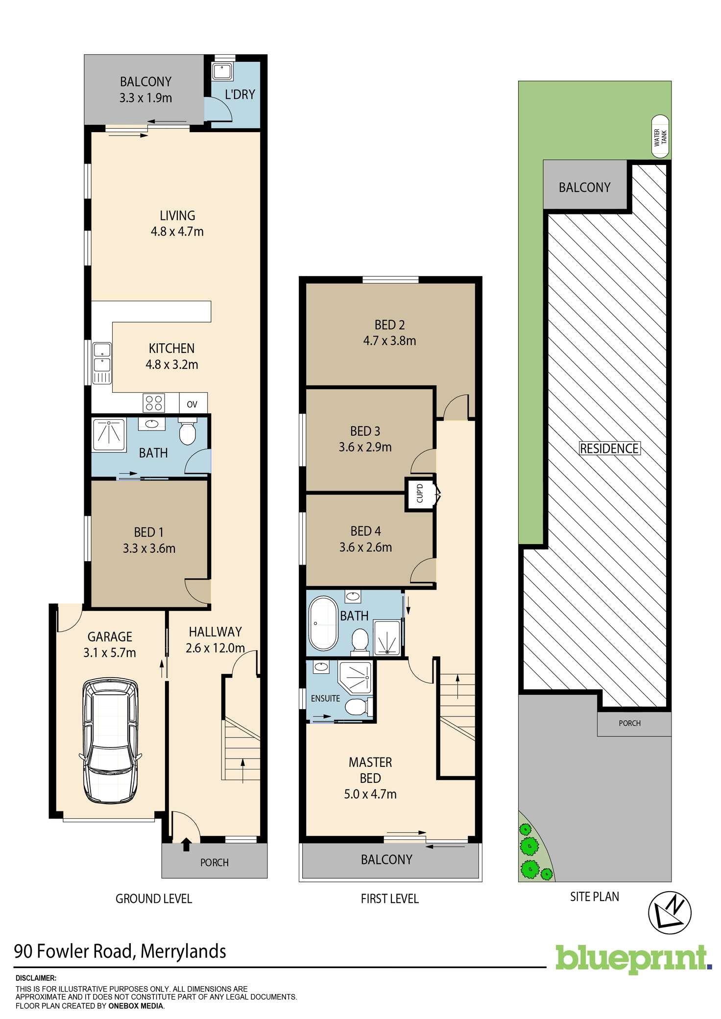 Floorplan of Homely semiDetached listing, 90 Fowler Road, Merrylands NSW 2160