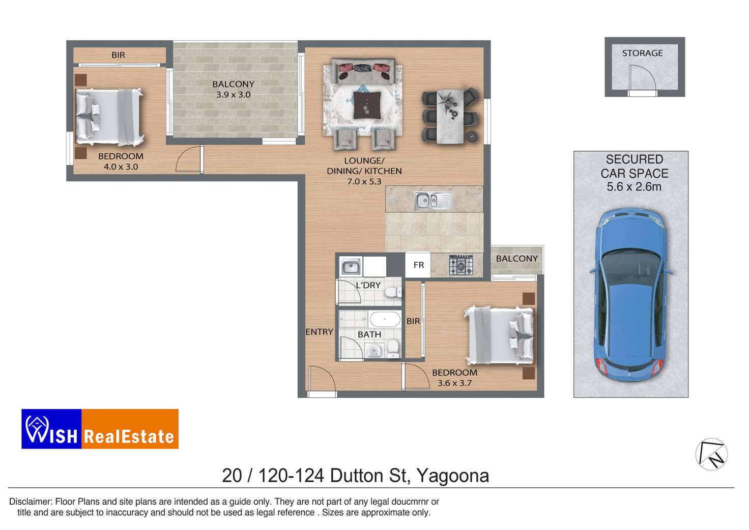 Floorplan of Homely apartment listing, 20/124-132 Dutton Street, Yagoona NSW 2199
