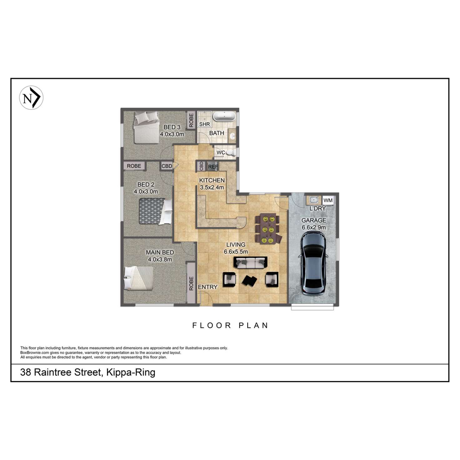 Floorplan of Homely house listing, 38 Raintree Street, Kippa-Ring QLD 4021
