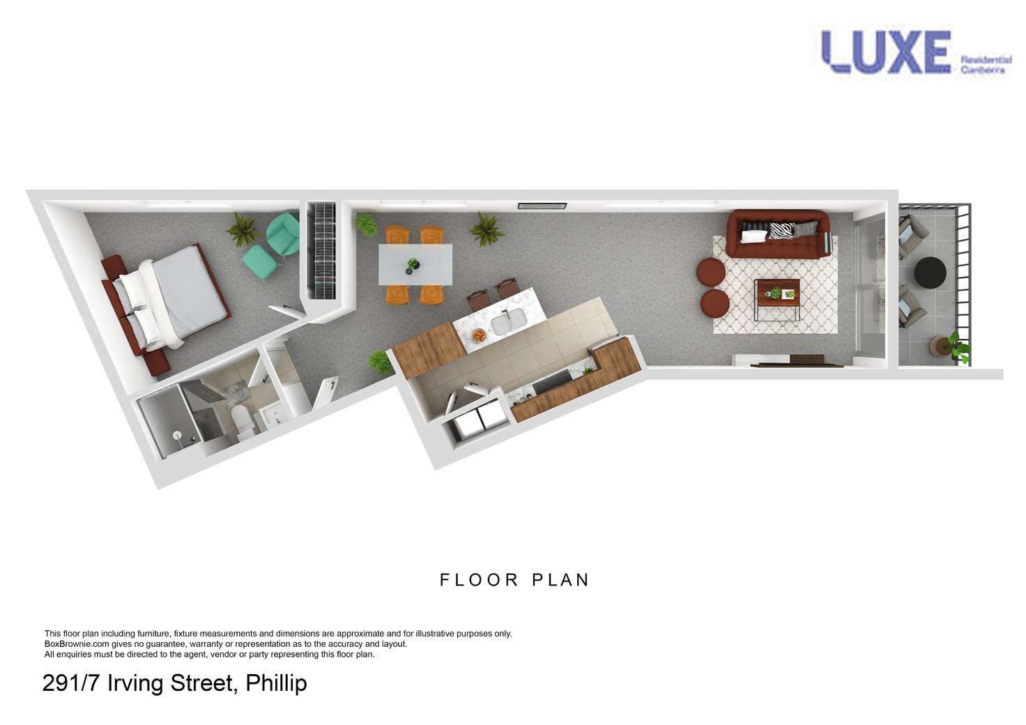 Floorplan of Homely apartment listing, 291/7 Irving Street, Phillip ACT 2606
