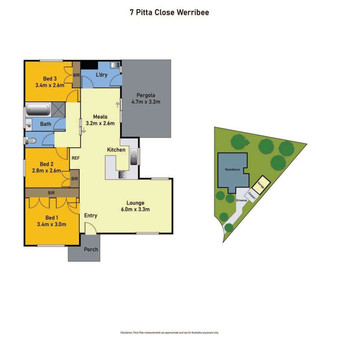 Floorplan of Homely house listing, 7 Pitta Close, Werribee VIC 3030