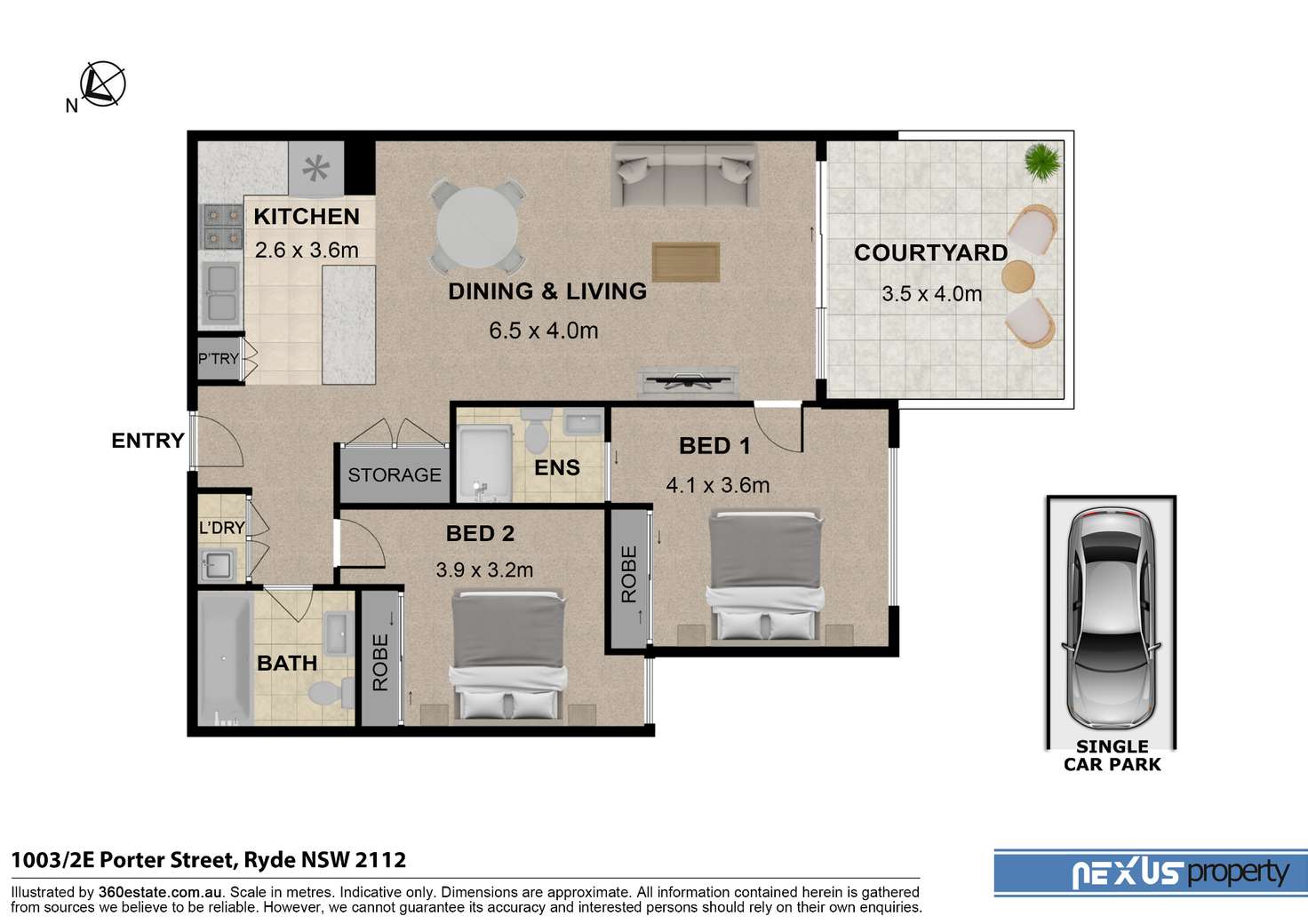 Floorplan of Homely apartment listing, 1003/2E Porter Street, Ryde NSW 2112