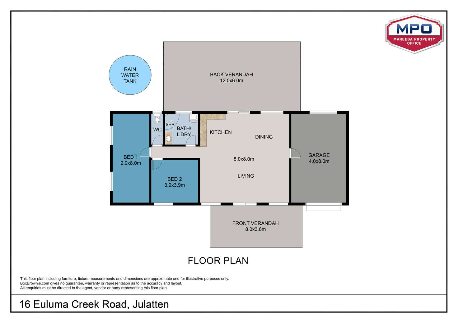 Floorplan of Homely acreageSemiRural listing, 16 Euluma Creek Road, Julatten QLD 4871