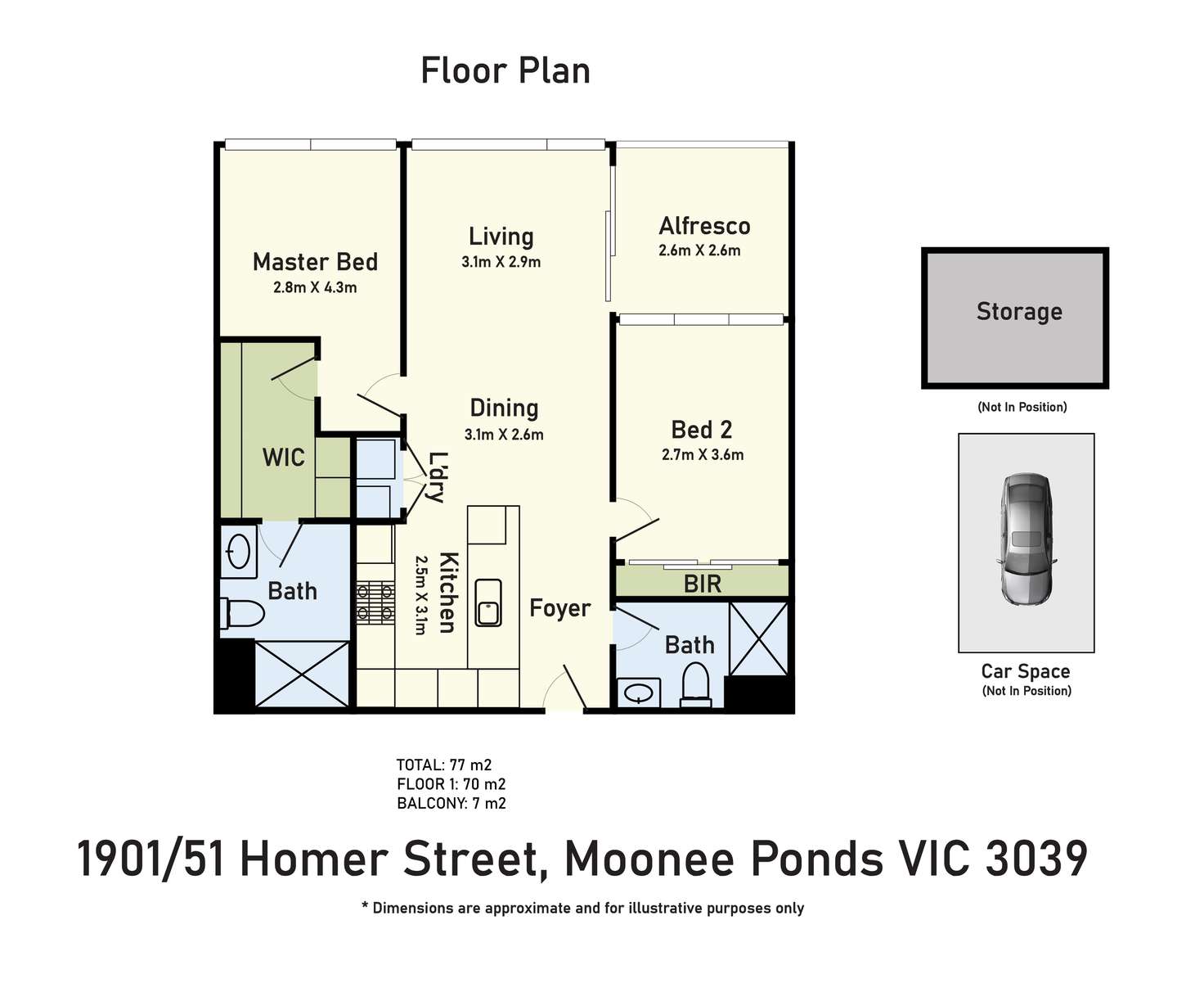 Floorplan of Homely apartment listing, 1901/51 Homer Street, Moonee Ponds VIC 3039