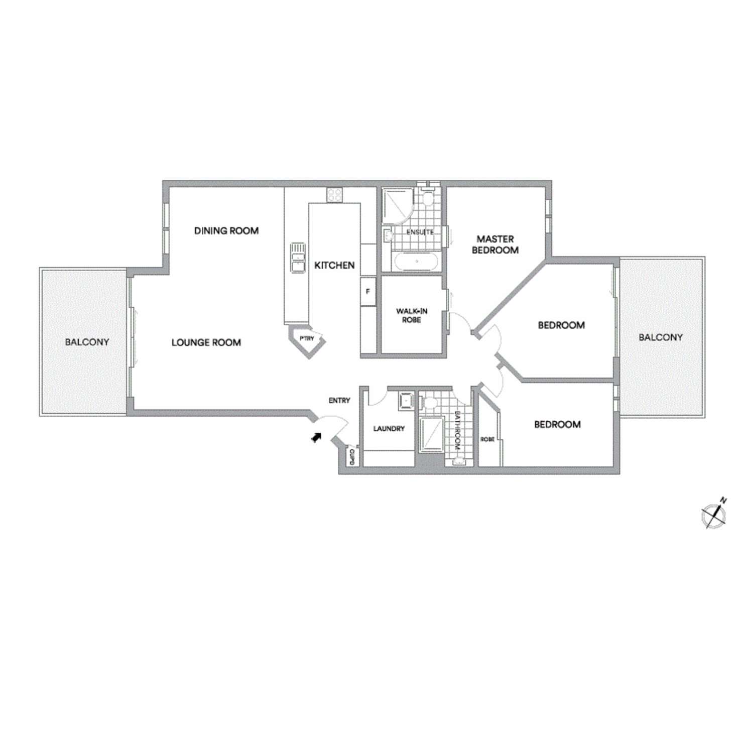 Floorplan of Homely apartment listing, 26/76 Thorn Street, Kangaroo Point QLD 4169