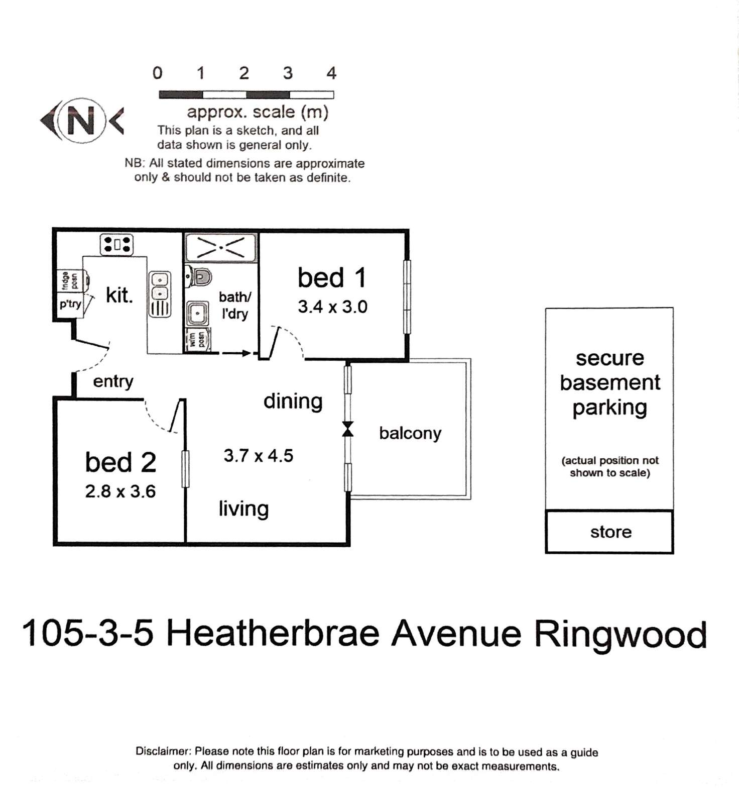 Floorplan of Homely apartment listing, 105/3 Heatherbrae Avenue East, Ringwood VIC 3134