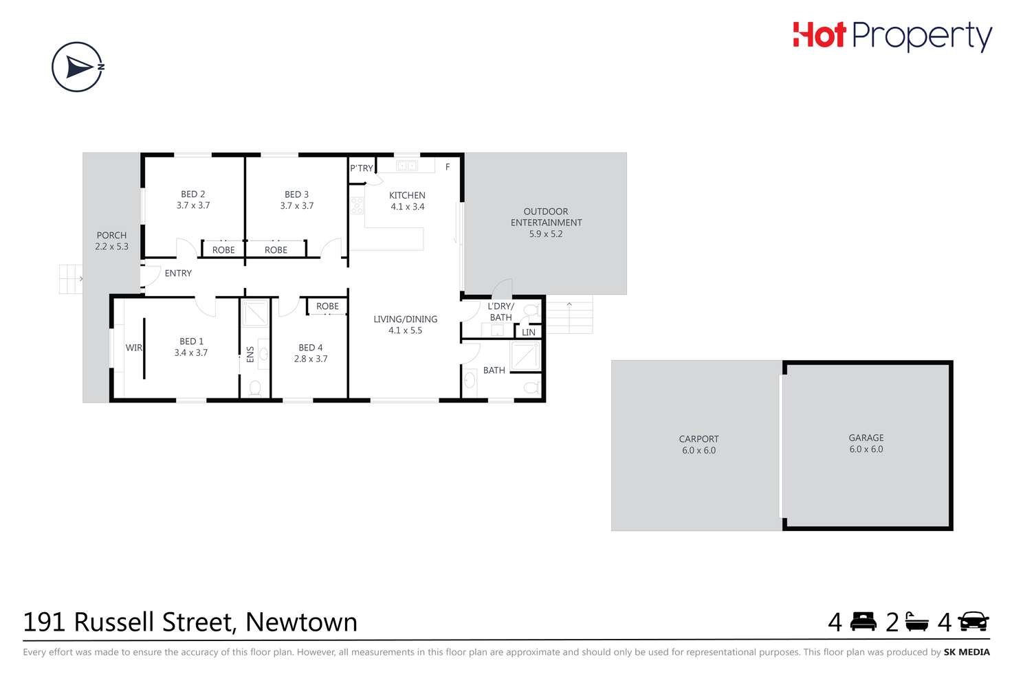 Floorplan of Homely house listing, 191 Russell Street, Newtown QLD 4350