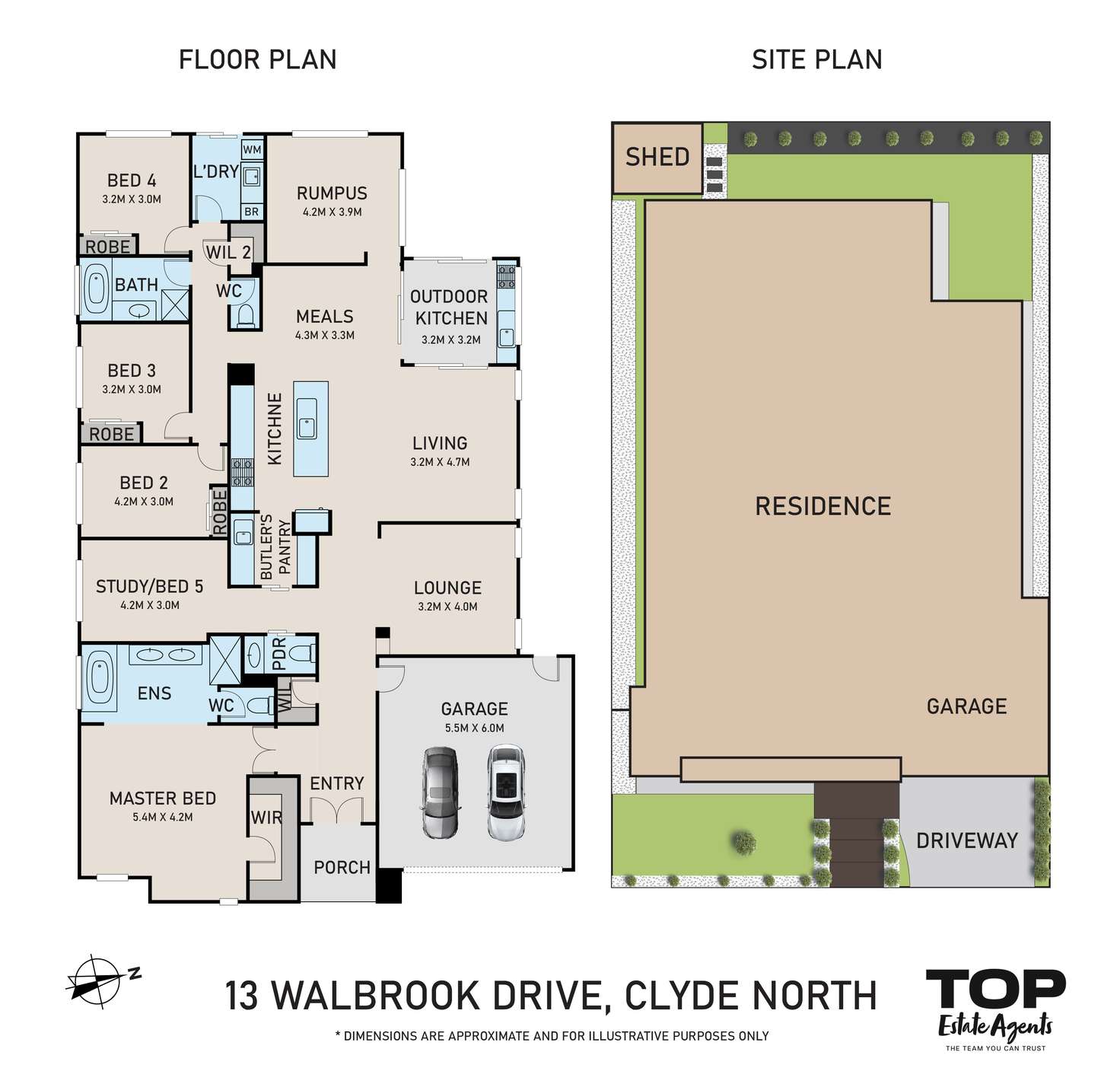 Floorplan of Homely house listing, 13 Walbrook Drive, Clyde North VIC 3978