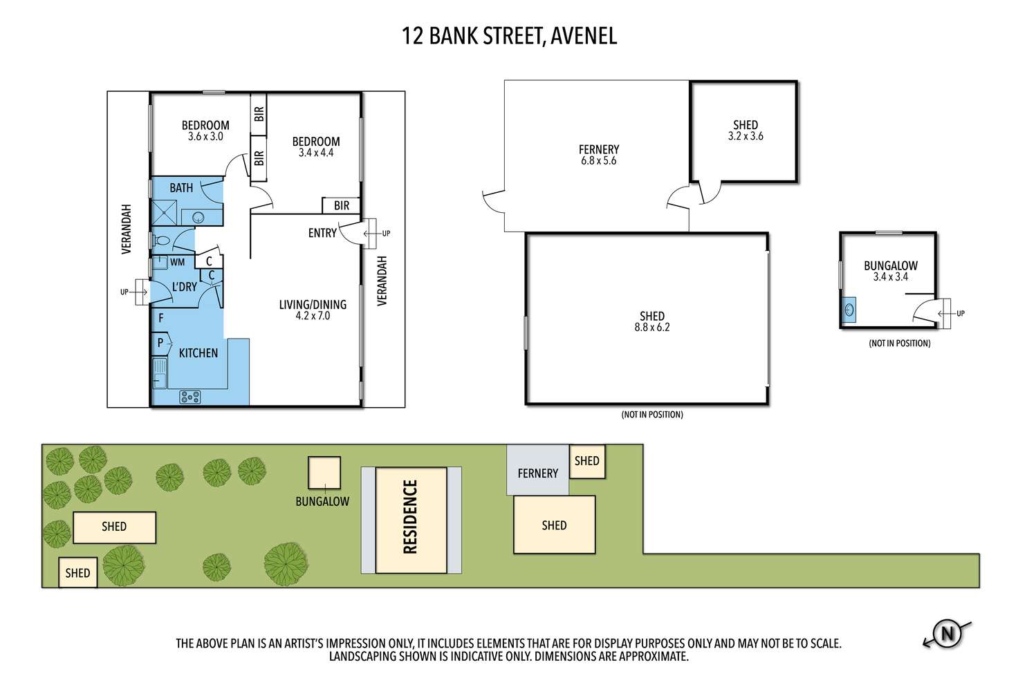 Floorplan of Homely house listing, 12 Bank St, Avenel VIC 3664
