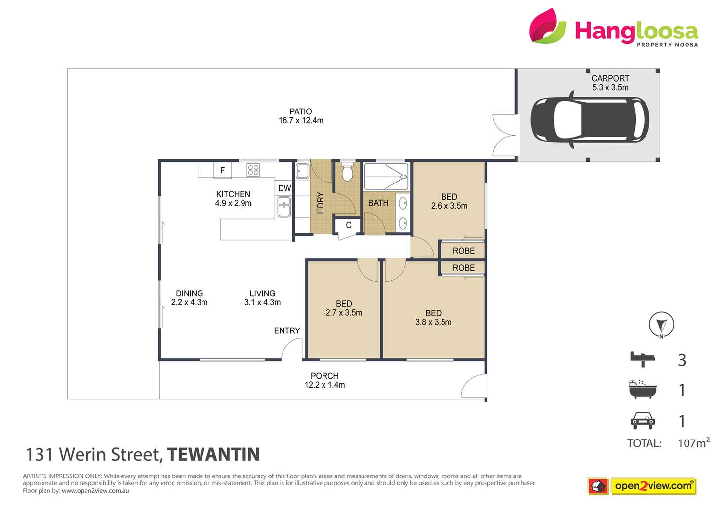 Floorplan of Homely house listing, 131 Werin Street, Tewantin QLD 4565