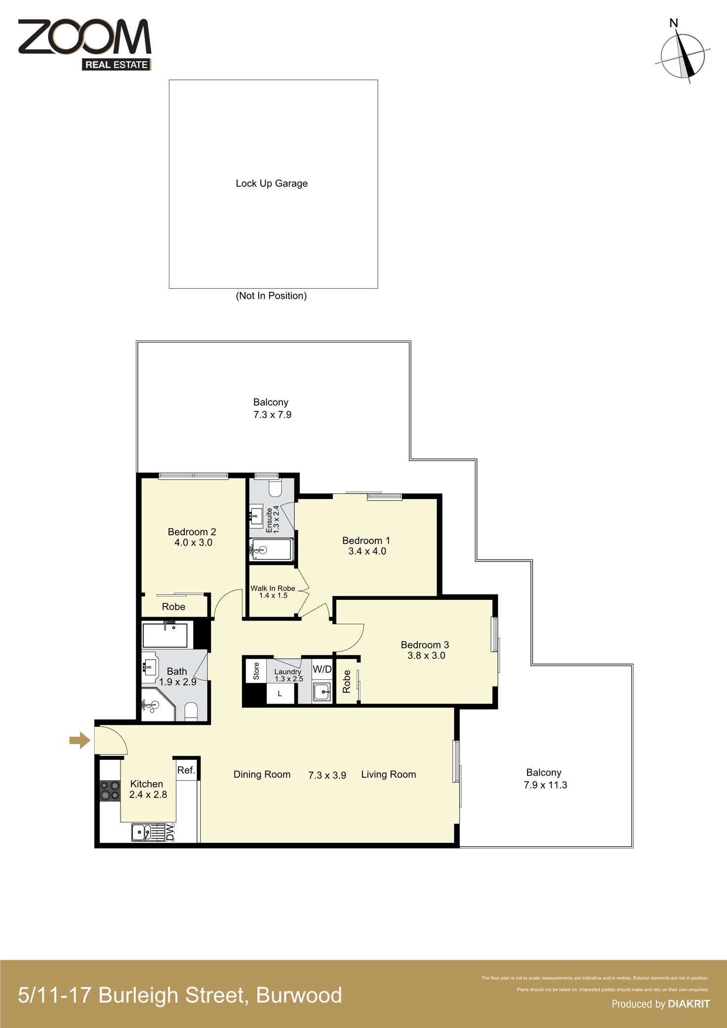 Floorplan of Homely apartment listing, 5/11-17 Burleigh Street, Burwood NSW 2134