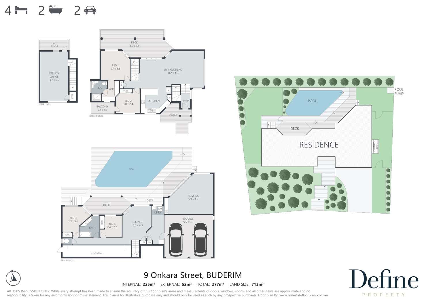 Floorplan of Homely house listing, 9 Onkara Street, Buderim QLD 4556