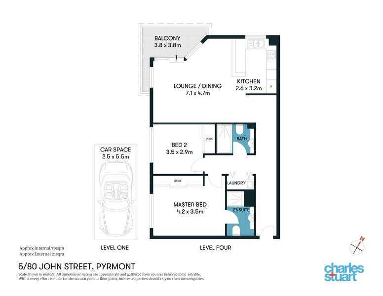Floorplan of Homely apartment listing, 5/80 John Street, Pyrmont NSW 2009