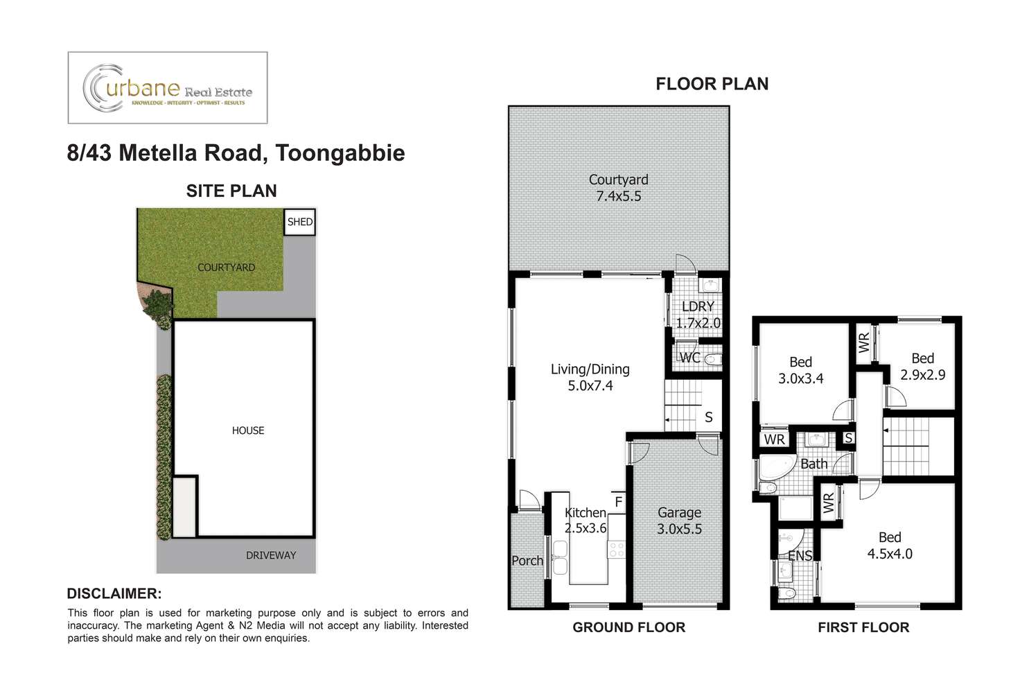 Floorplan of Homely townhouse listing, 8/43 Metella Road, Toongabbie NSW 2146
