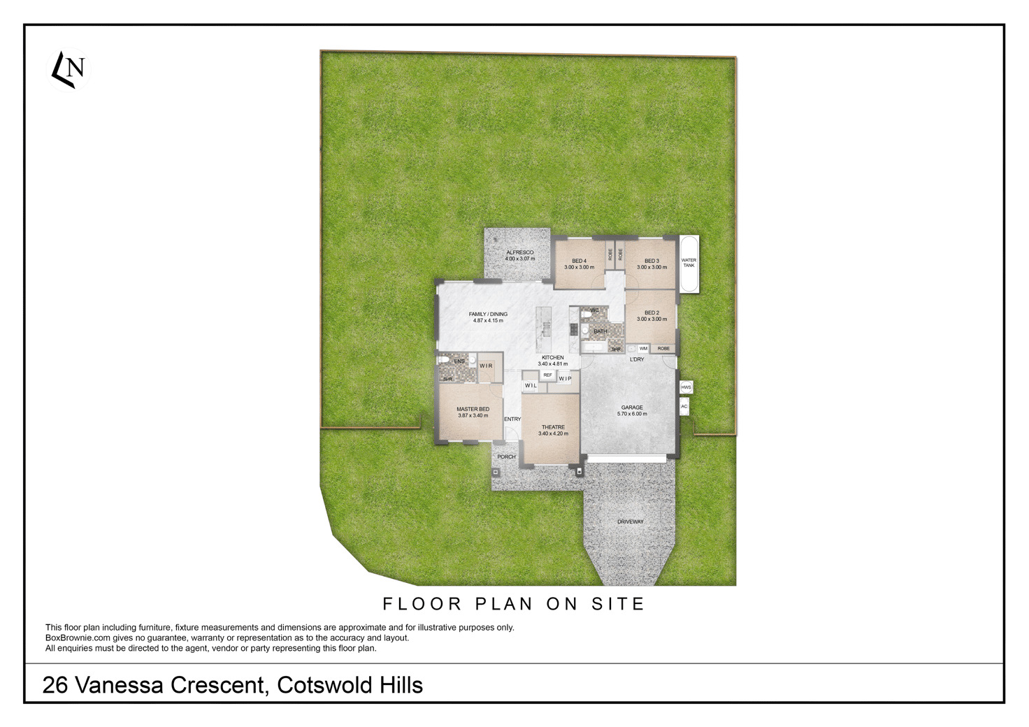 Floorplan of Homely house listing, 26 Vanessa Crescent, Cotswold Hills QLD 4350