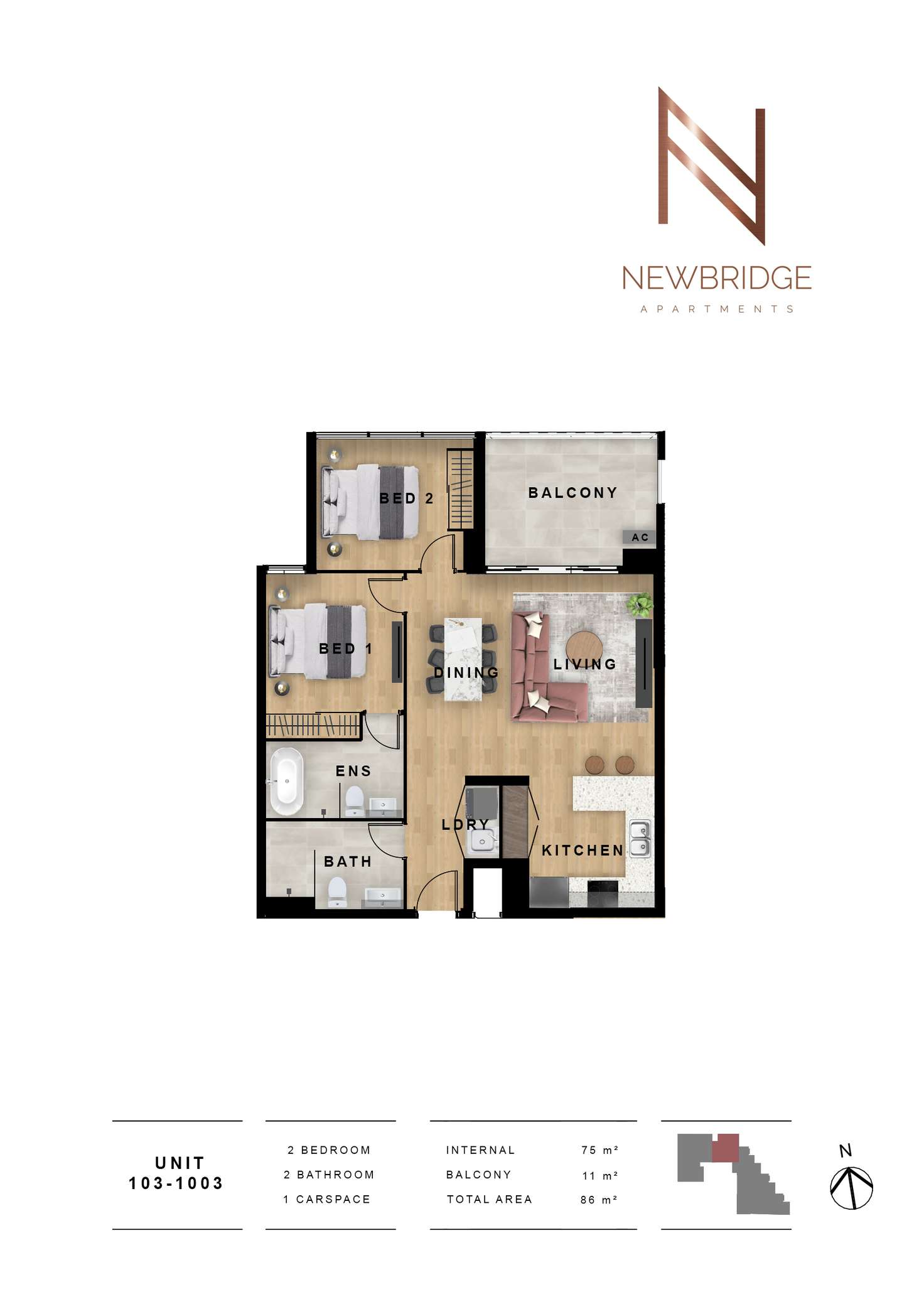 Floorplan of Homely apartment listing, 103/20 Bridge Street, Lidcombe NSW 2141
