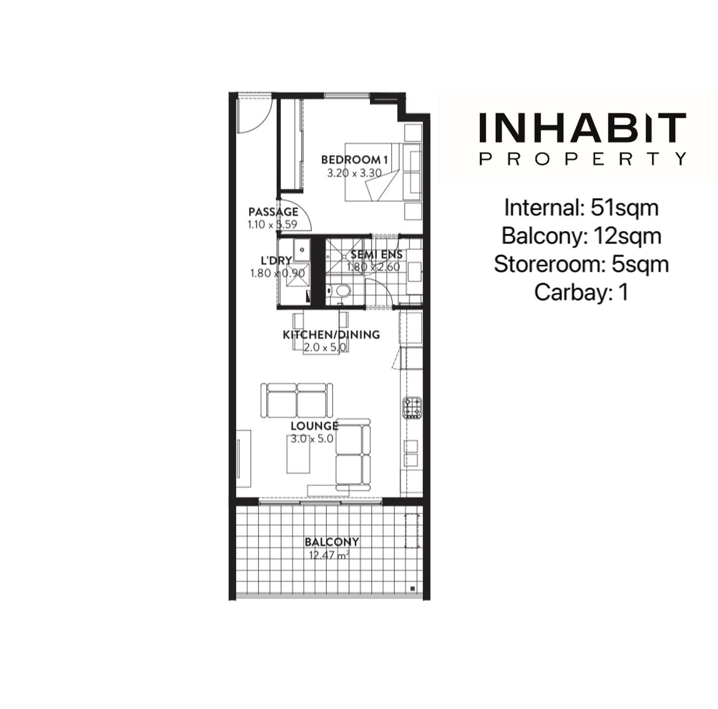 Floorplan of Homely apartment listing, 62/33 Newcastle Street, Perth WA 6000