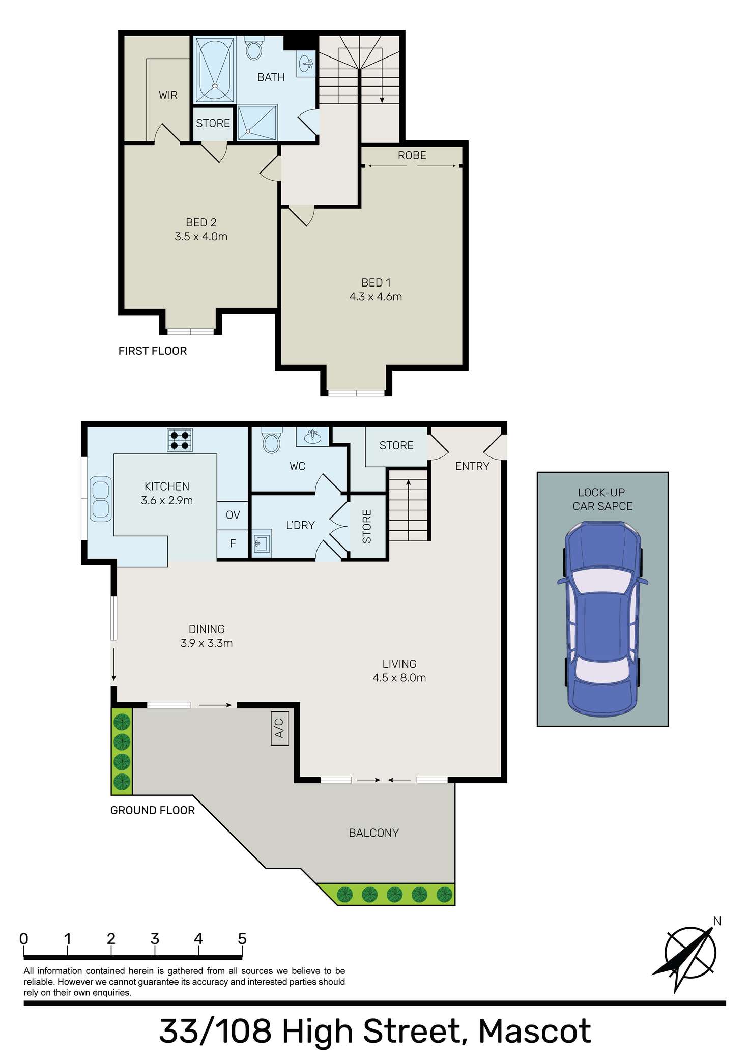 Floorplan of Homely apartment listing, 33/108 High Street, Mascot NSW 2020