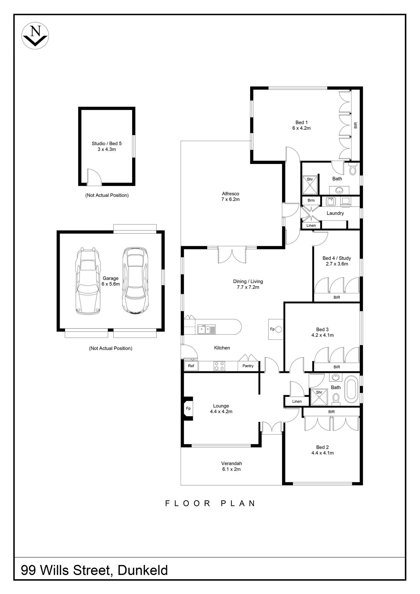 Floorplan of Homely house listing, 99 Wills Street, Dunkeld VIC 3294