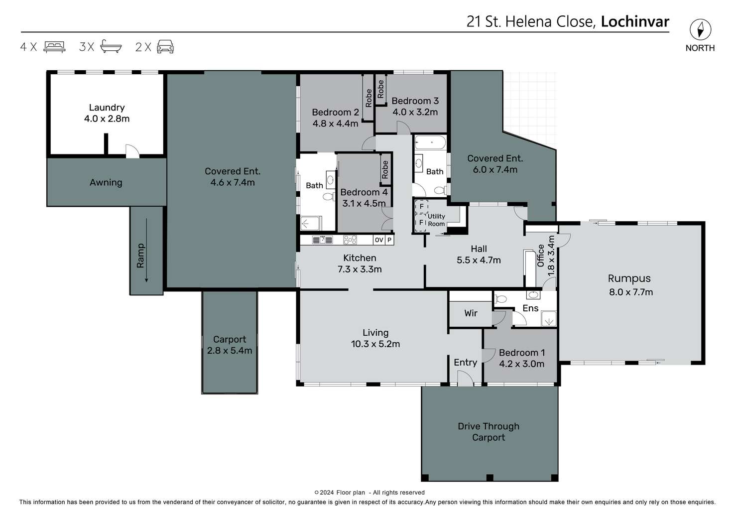 Floorplan of Homely house listing, 21 Saint Helena Close, Lochinvar NSW 2321