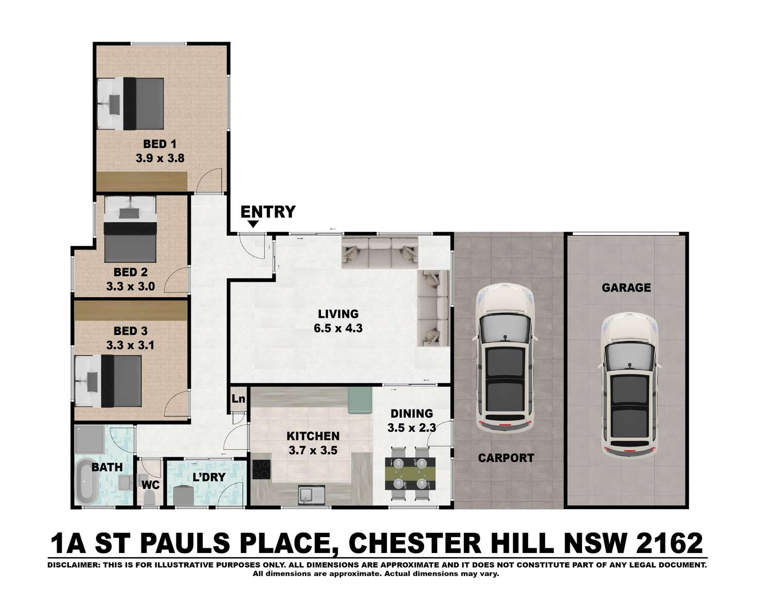 Floorplan of Homely house listing, 1A St Pauls Place, Chester Hill NSW 2162