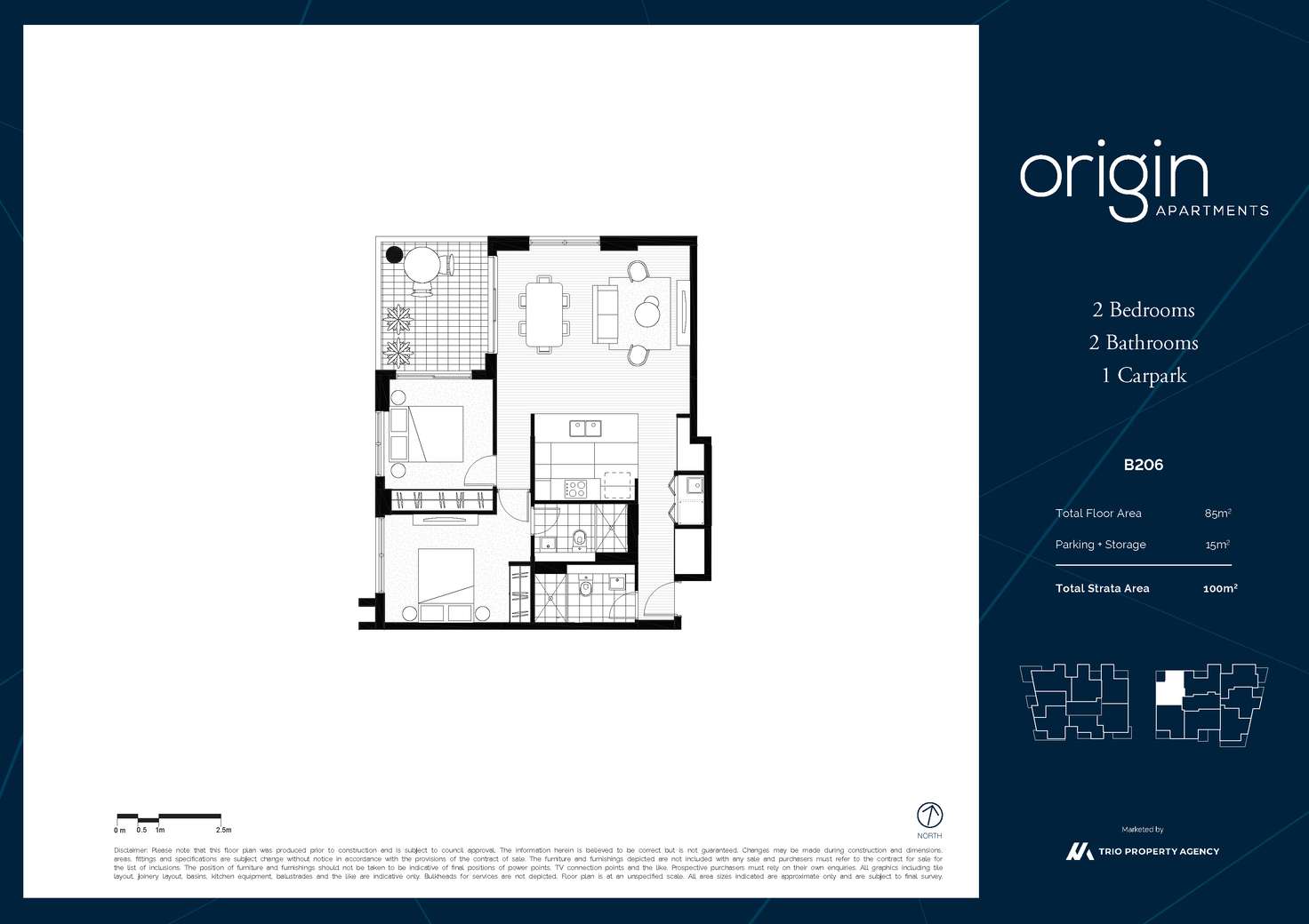 Floorplan of Homely apartment listing, B206/1 Crandon Road, Epping NSW 2121