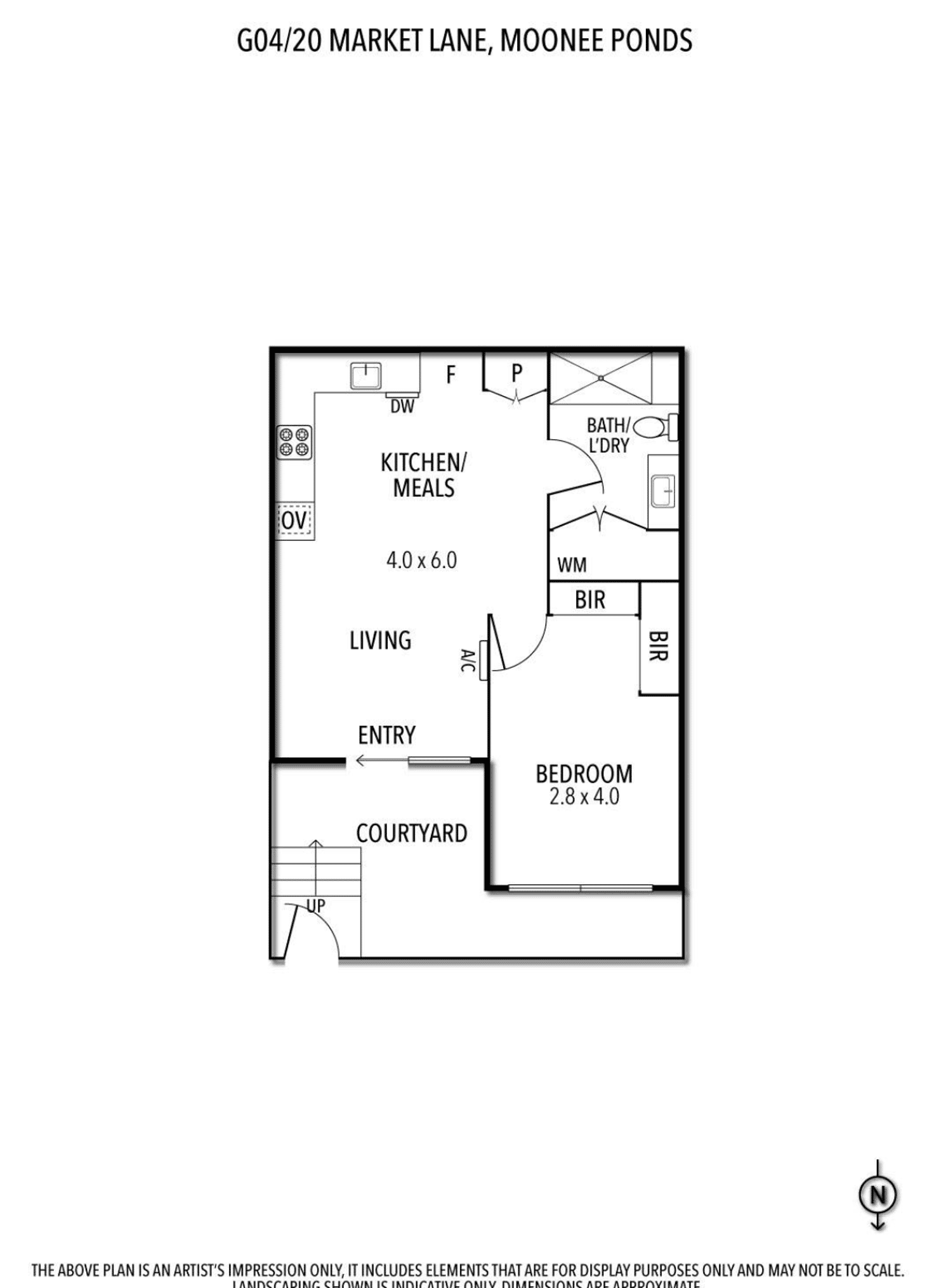 Floorplan of Homely apartment listing, G04/20 Market Lane, Moonee Ponds VIC 3039