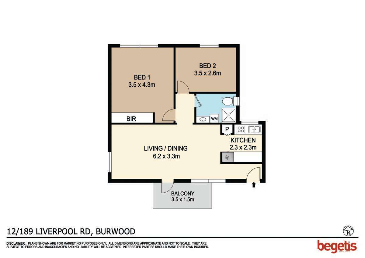 Floorplan of Homely apartment listing, 12/189 Liverpool Road, Burwood NSW 2134