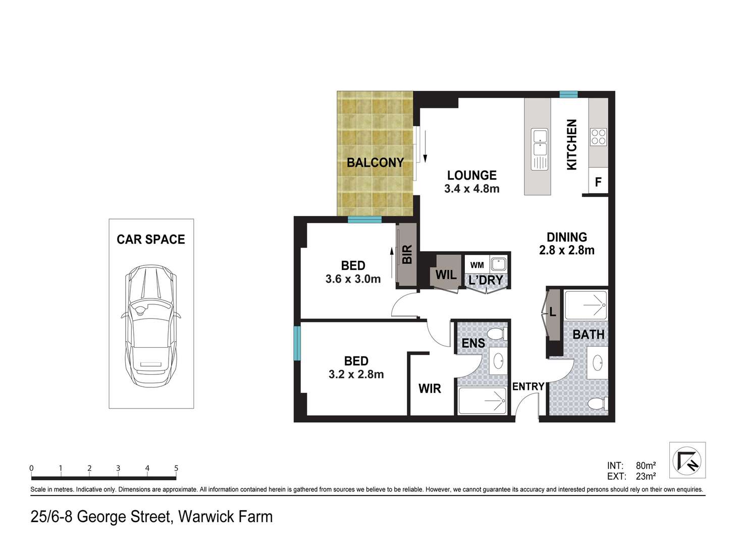 Floorplan of Homely unit listing, 25/6 George Street, Warwick Farm NSW 2170