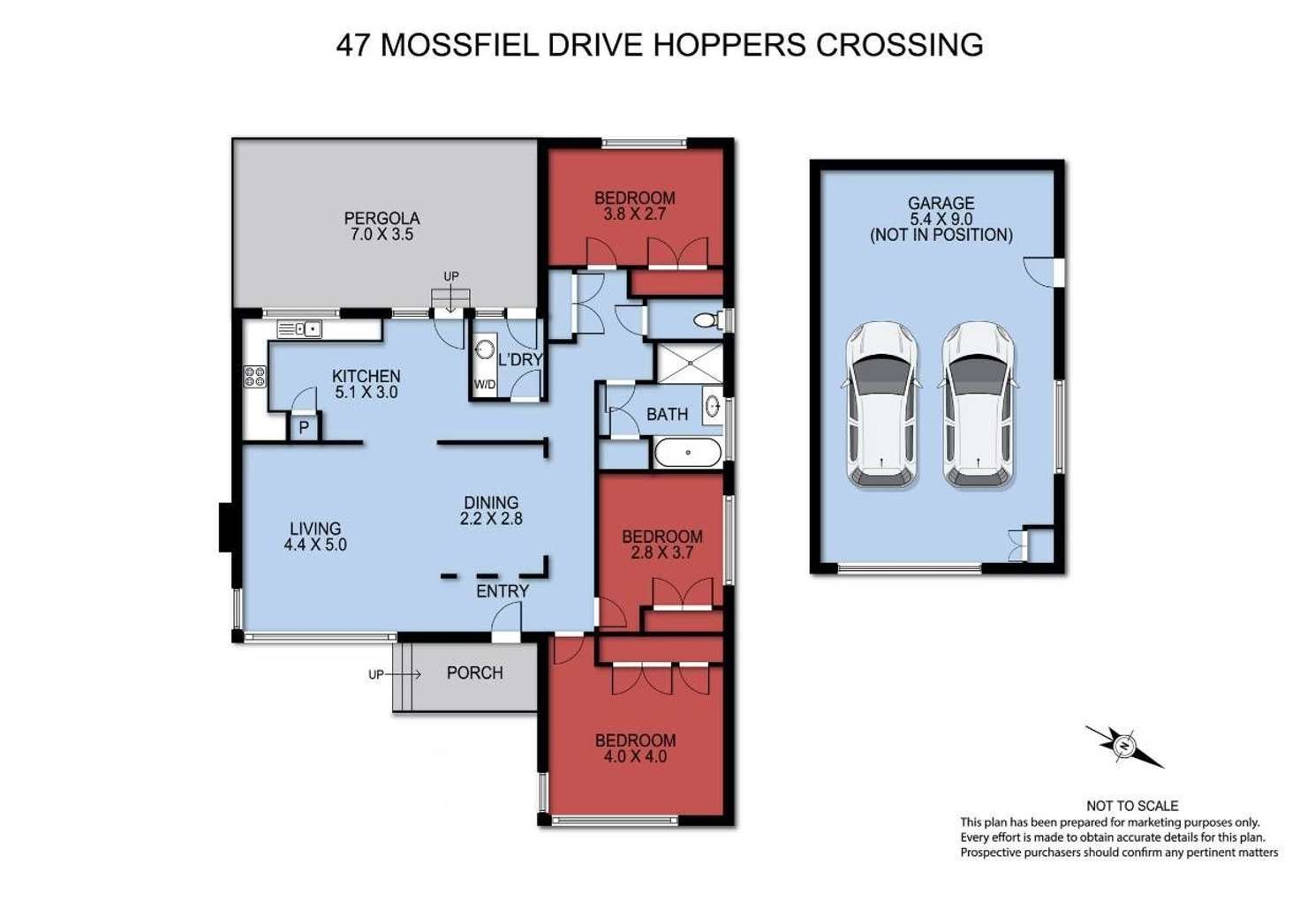 Floorplan of Homely house listing, 47 Mossfiel Drive, Hoppers Crossing VIC 3029