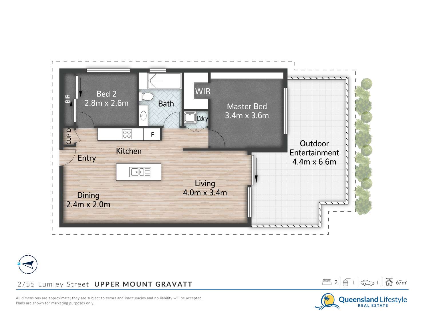 Floorplan of Homely apartment listing, 2/55 Lumley Street, Upper Mount Gravatt QLD 4122