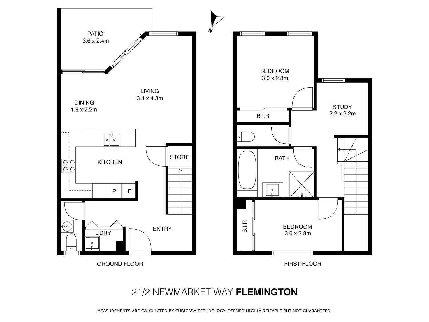 Floorplan of Homely apartment listing, 21/2 Newmarket Way, Flemington VIC 3031