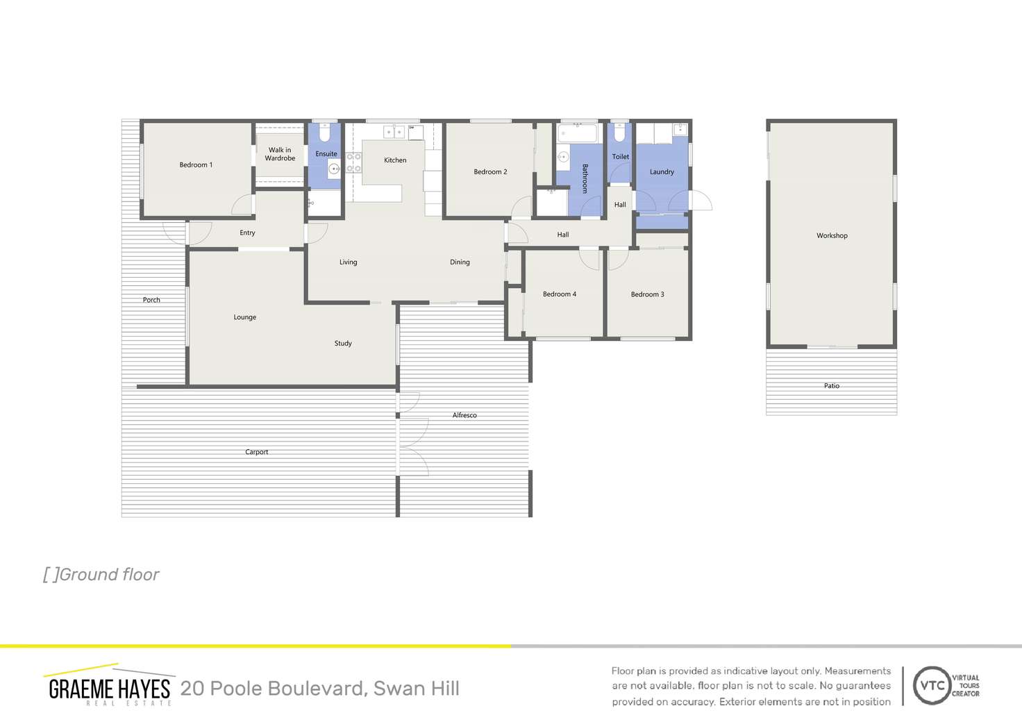 Floorplan of Homely house listing, 20 Poole Boulevard, Swan Hill VIC 3585
