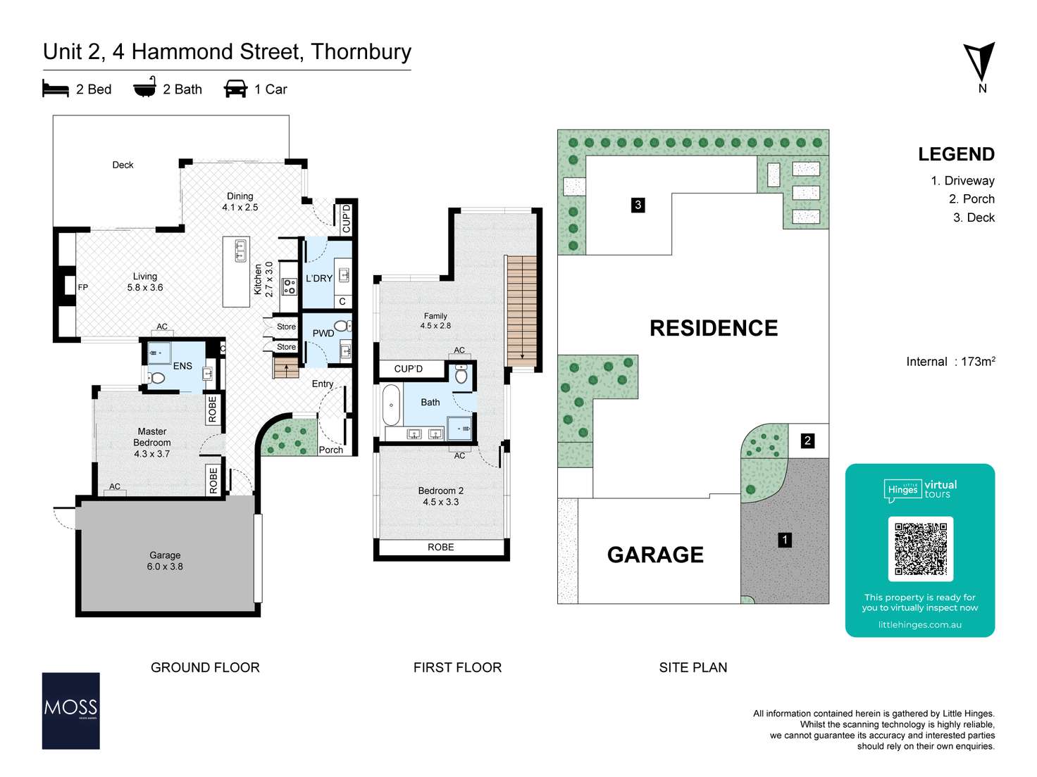 Floorplan of Homely townhouse listing, 2/4 Hammond Street, Thornbury VIC 3071