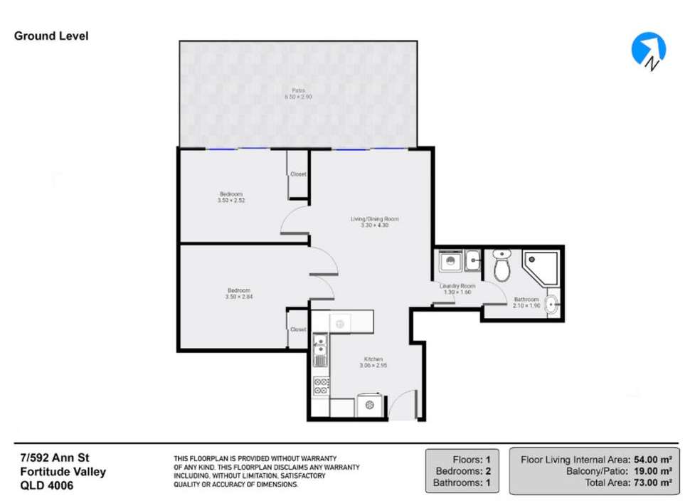 Floorplan of Homely apartment listing, 7/592 Ann Street, Fortitude Valley QLD 4006