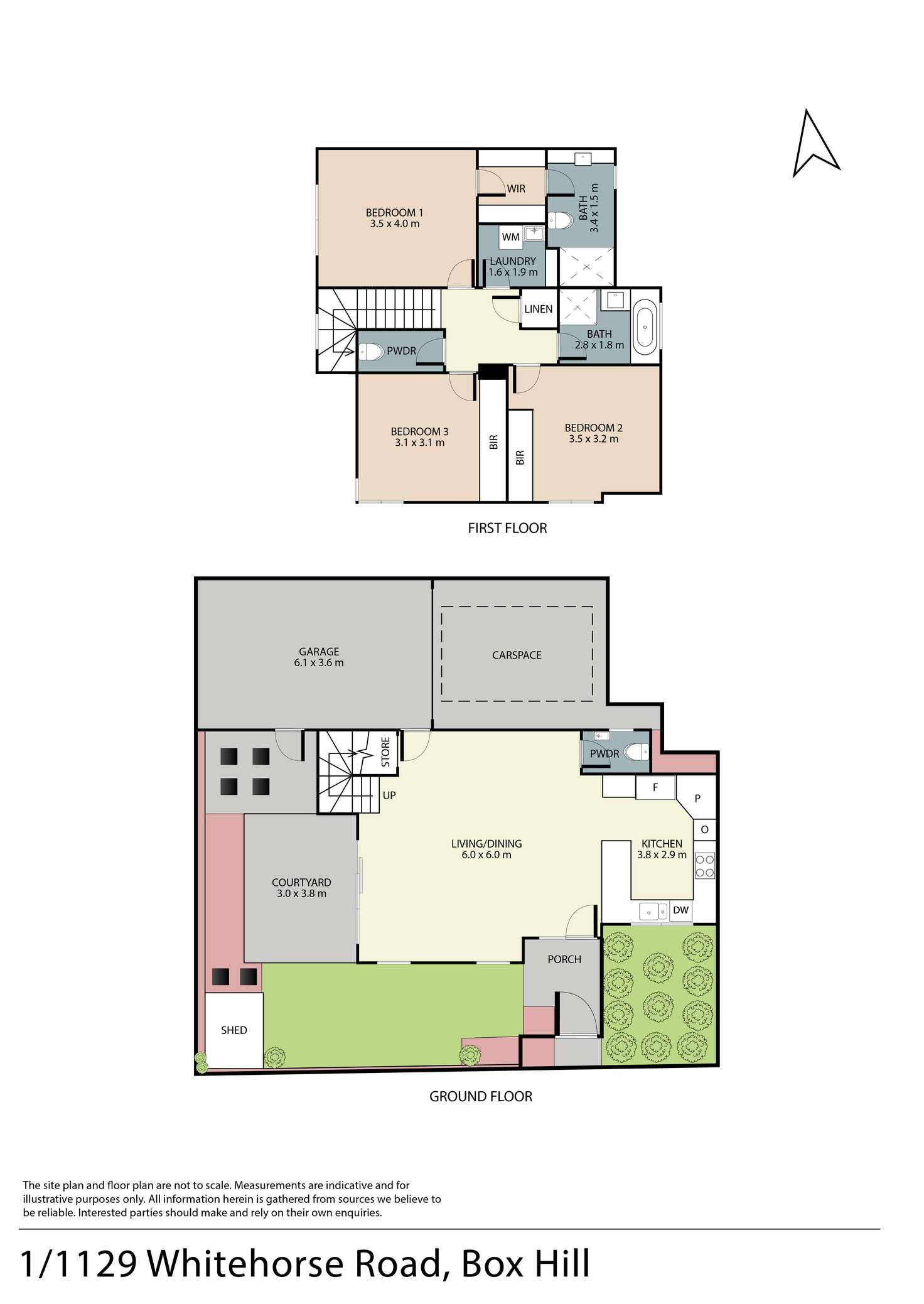 Floorplan of Homely townhouse listing, 1/1129 Whitehorse Road, Box Hill VIC 3128