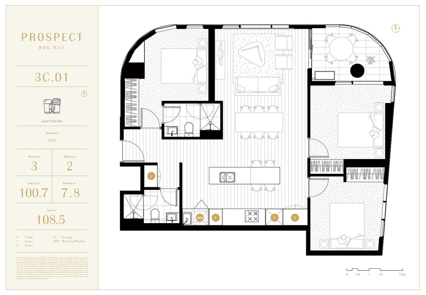 Floorplan of Homely apartment listing, 2203/9 Prospect St, Box Hill VIC 3128