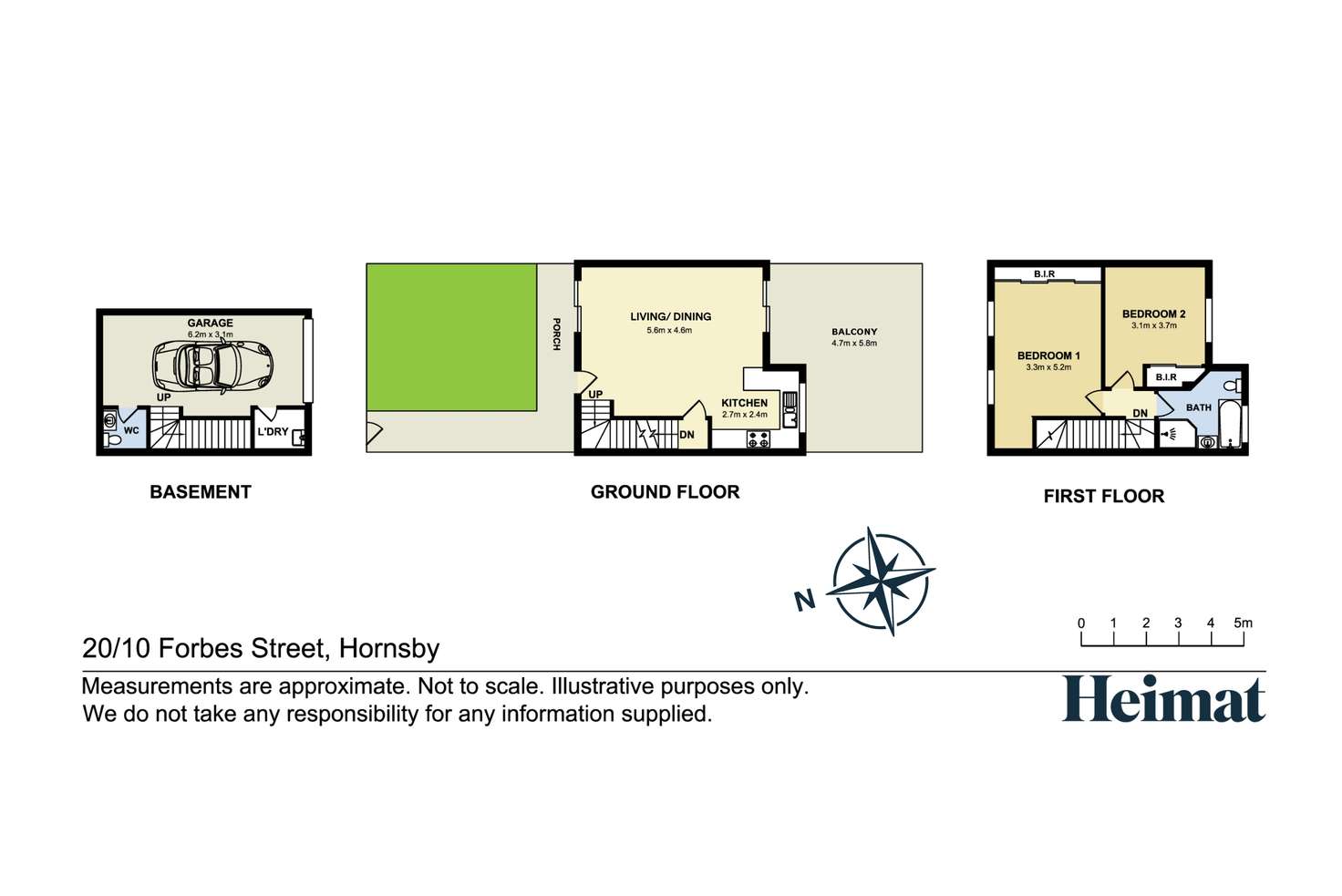 Floorplan of Homely townhouse listing, 20/10-16 Forbes Street, Hornsby NSW 2077