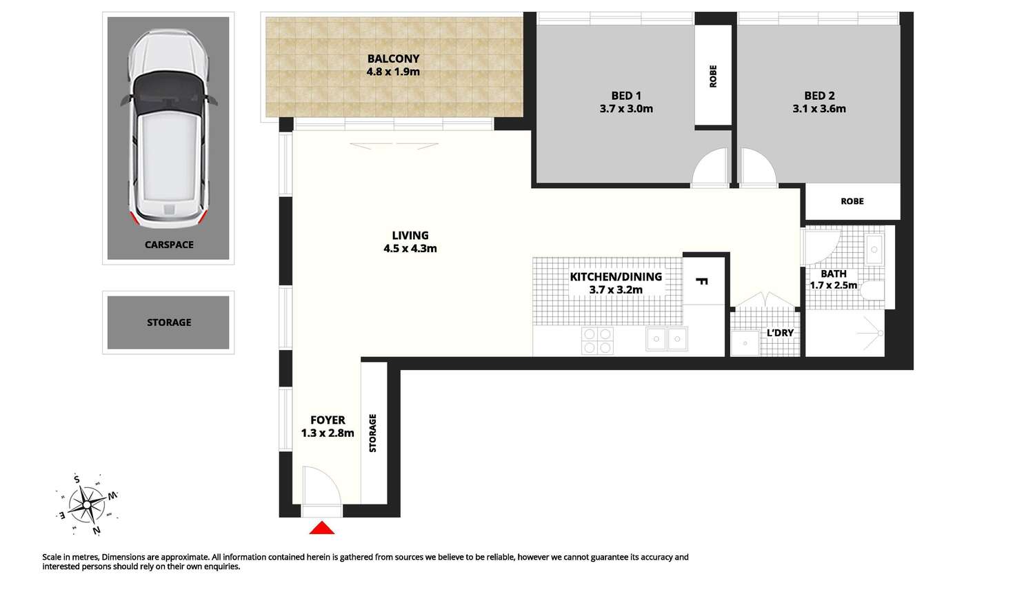 Floorplan of Homely unit listing, 508/3 Village Place, Kirrawee NSW 2232