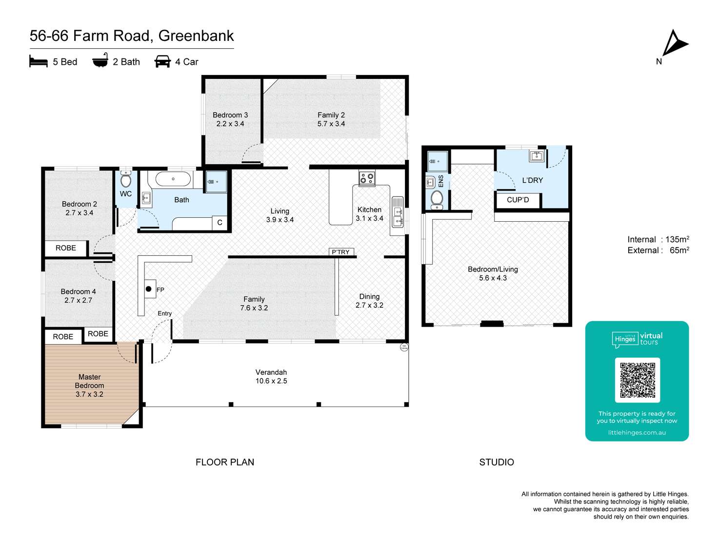 Floorplan of Homely acreageSemiRural listing, 56-66 Farm Road, Greenbank QLD 4124
