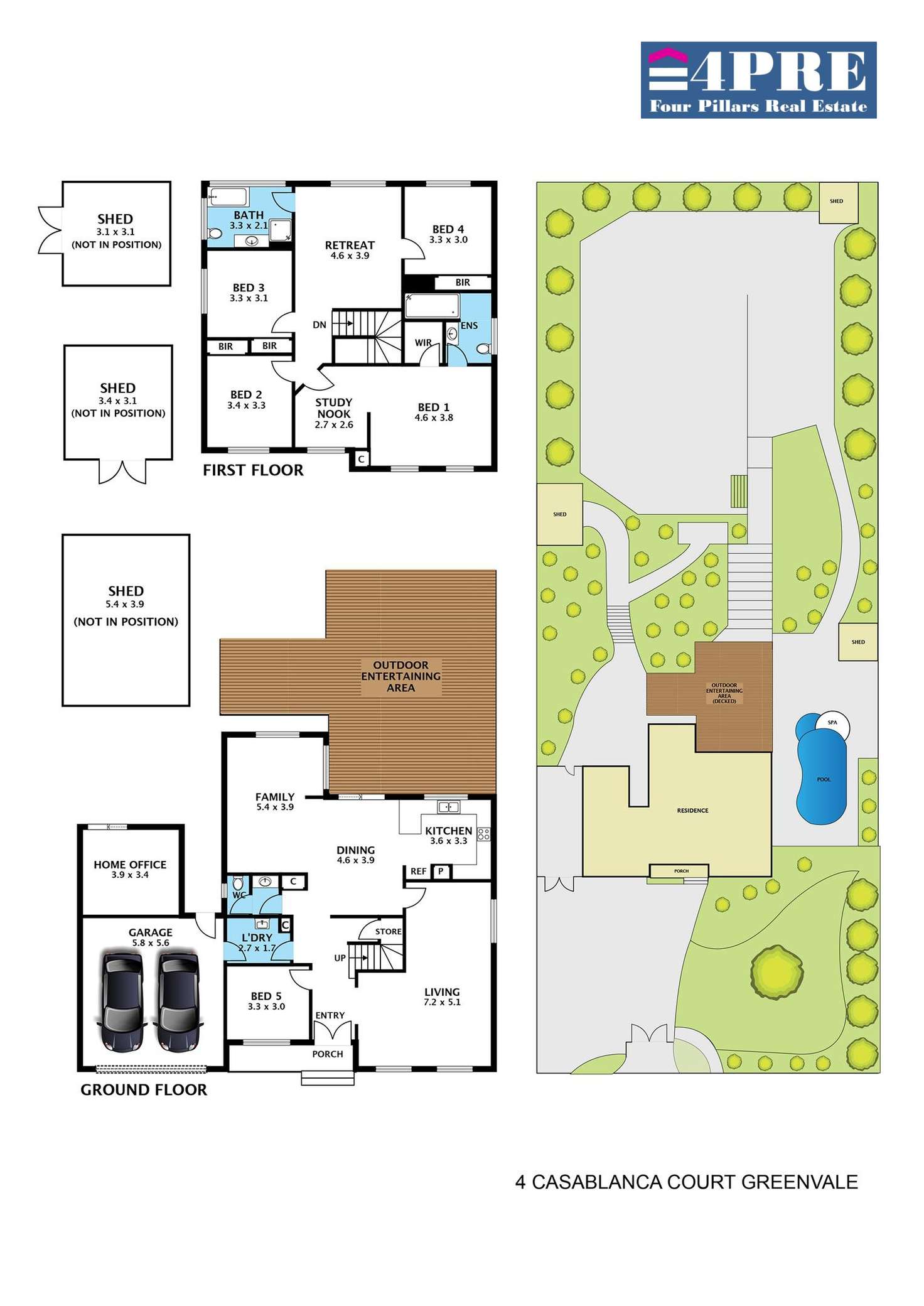 Floorplan of Homely house listing, 4 Casablanca Court, Greenvale VIC 3059