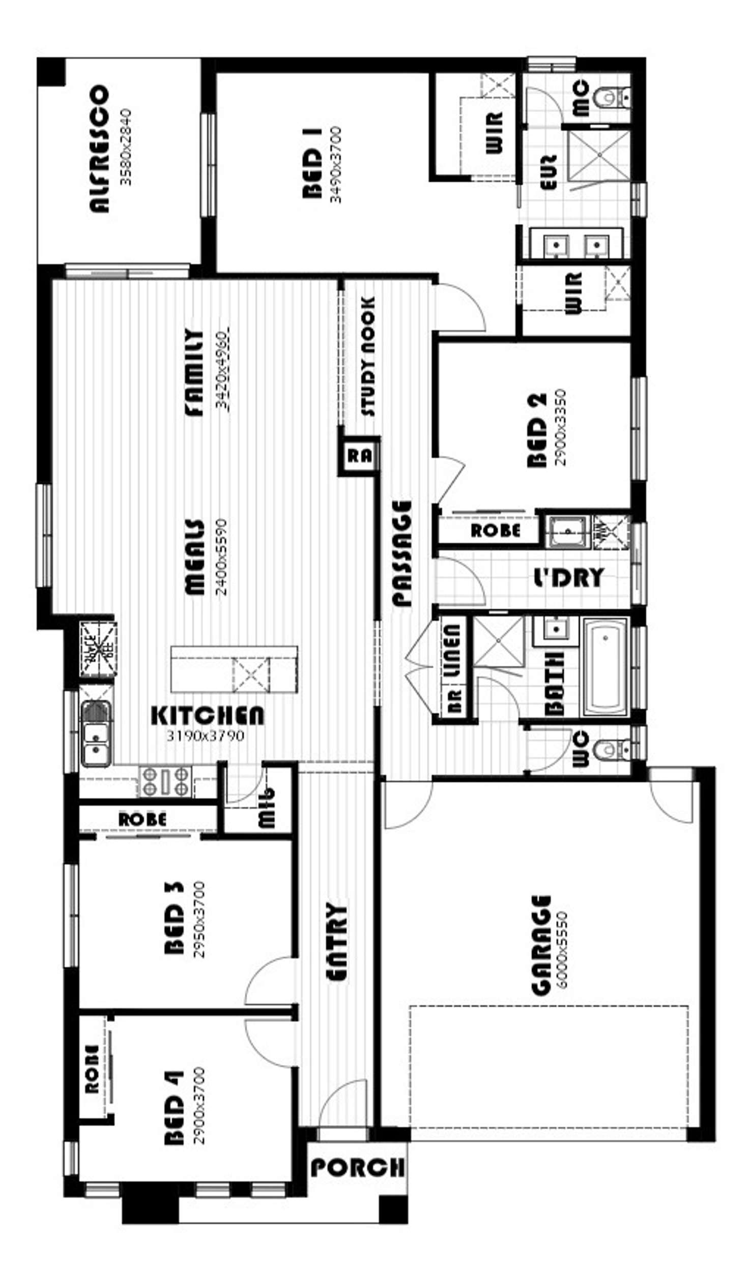 Floorplan of Homely house listing, Lot 1030, 41 Temperate Drive (Seventh Bend), Weir Views VIC 3338