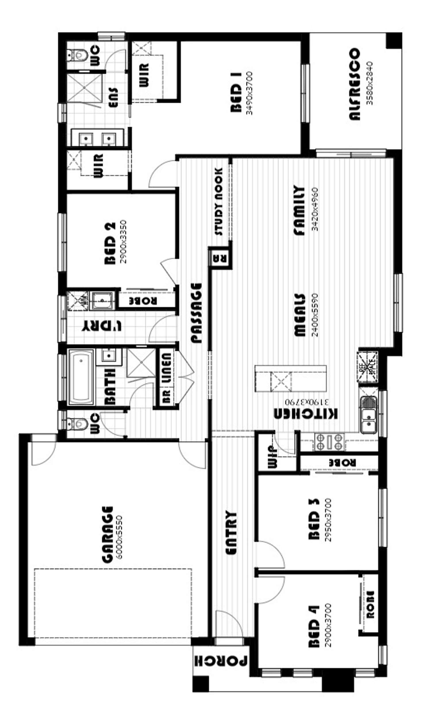 Floorplan of Homely house listing, Lot 1834, 102 Uplands Crescent (Seventh Bend), Weir Views VIC 3338