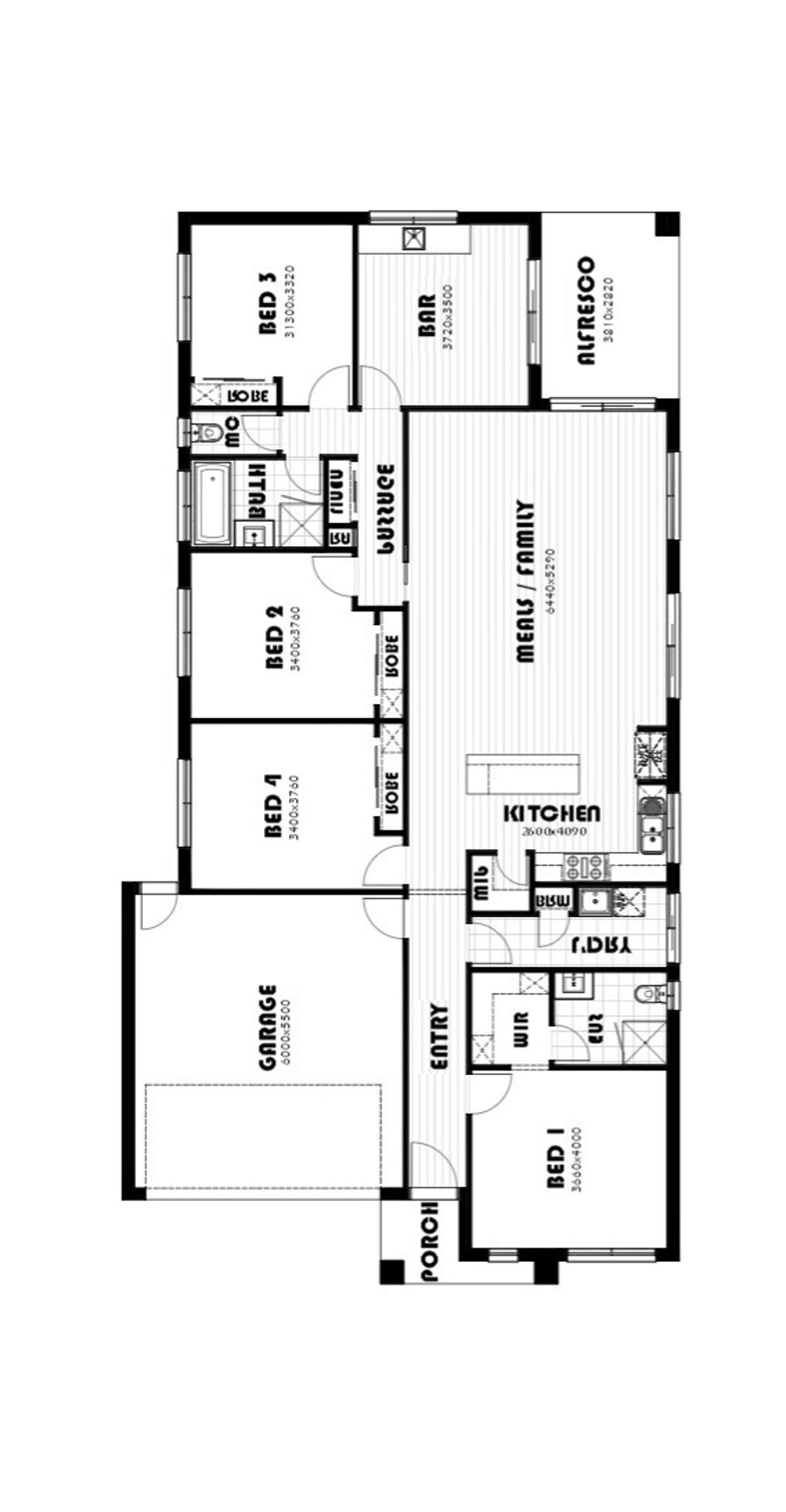 Floorplan of Homely house listing, Lot 1836, 106 Uplands Crescent (Seventh Bend), Weir Views VIC 3338