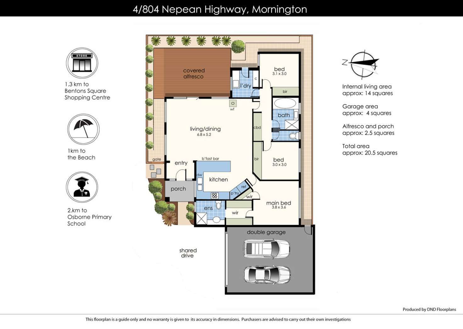Floorplan of Homely unit listing, 4/804 Nepean Highway, Mornington VIC 3931