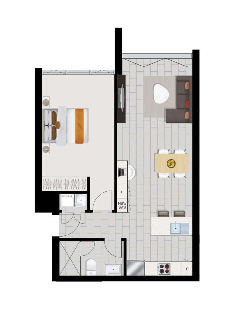 Floorplan of Homely apartment listing, 1103/977 Ann Street, Fortitude Valley QLD 4006