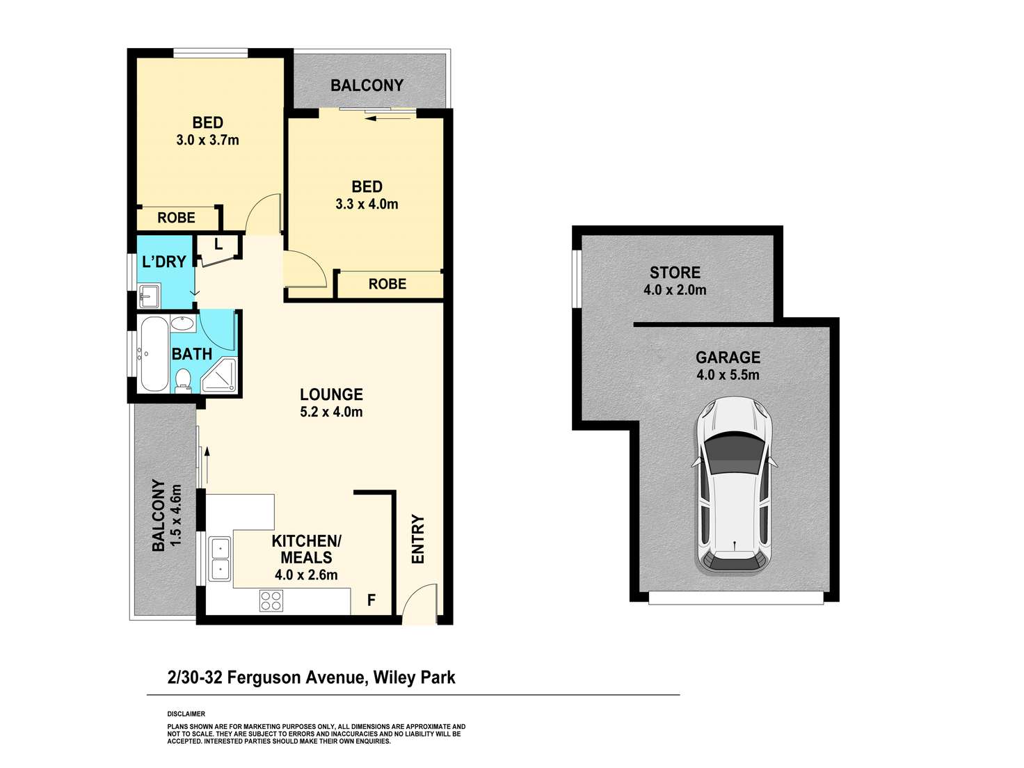 Floorplan of Homely unit listing, 2/30-32 Ferguson Avenue, Wiley Park NSW 2195