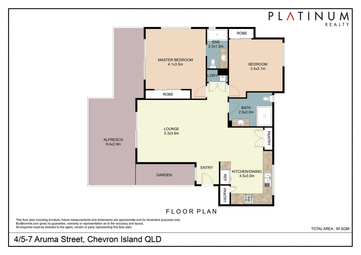 Floorplan of Homely apartment listing, 4/7 Aruma Street, Chevron Island QLD 4217